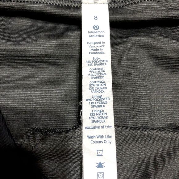 Lululemon Speed Up Shorts Womens Size 8 Black Lined Running Athleisure Gym - Picture 3 of 12